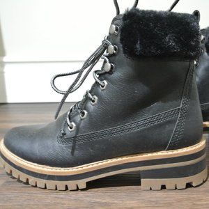 Black lace up boots